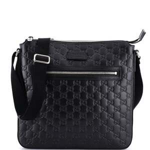 Signature Zip Messenger Bag Guccissima #244248G11B